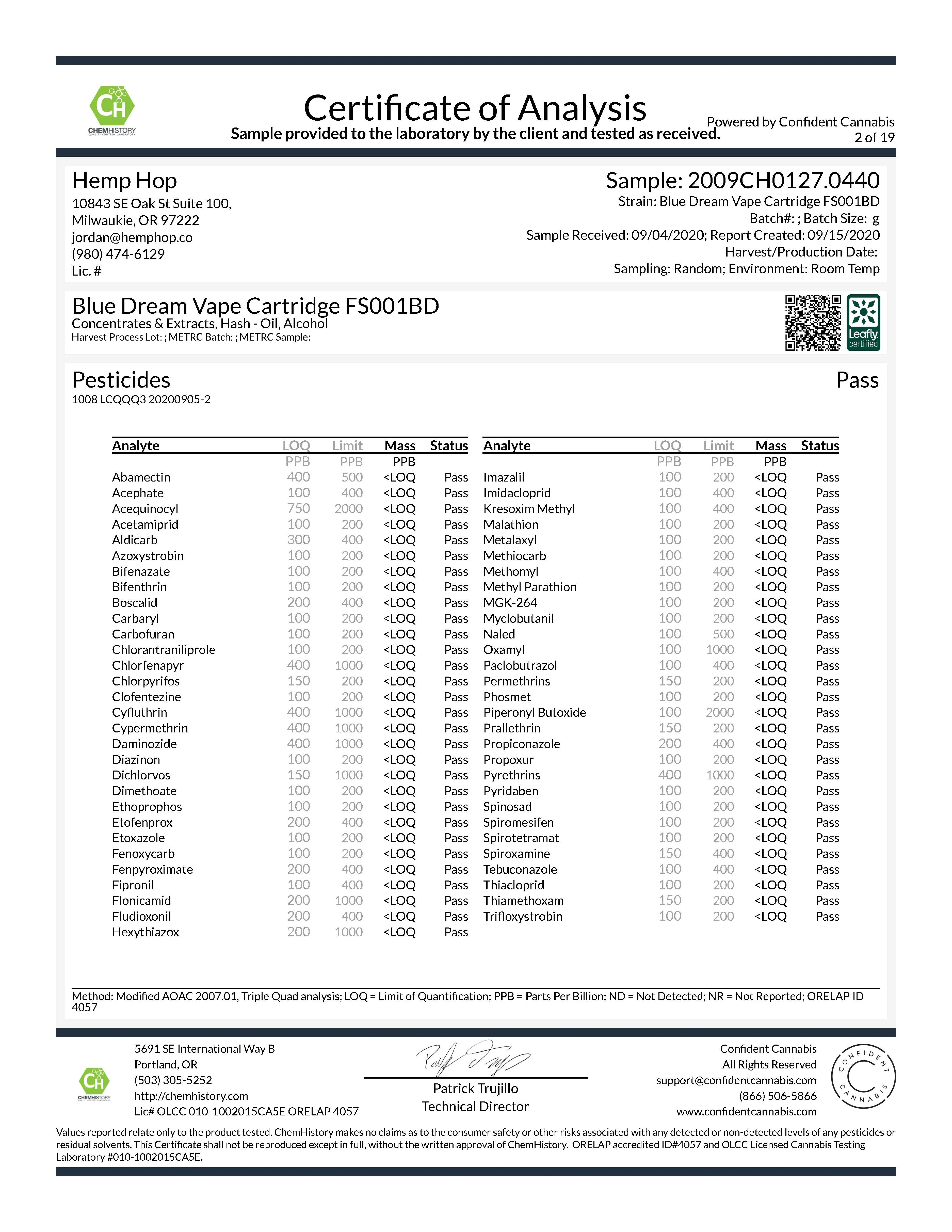 Blue Dream Full Spectrum Vape Cartridge - Image 4