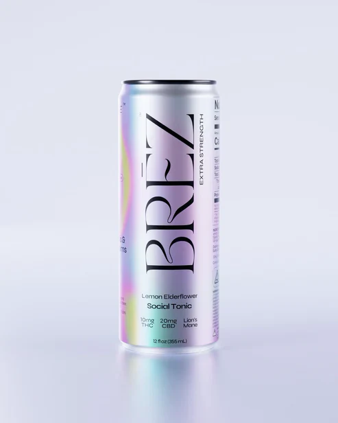 BREZ OG Extra Strength Social Tonic 10mg THC 20mg CBD + Lion's Mane