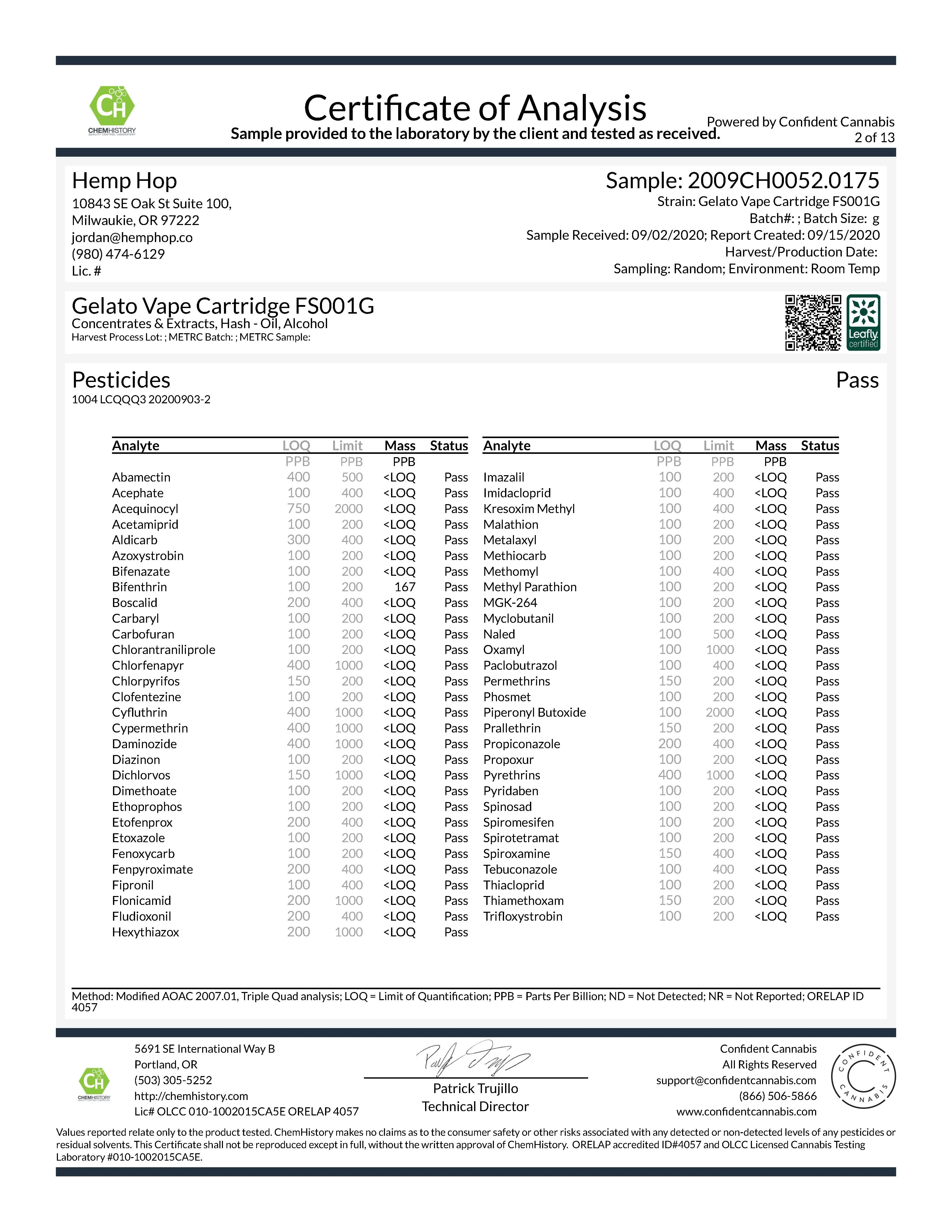 Gelato Full Spectrum Vape Cartridge - Image 3