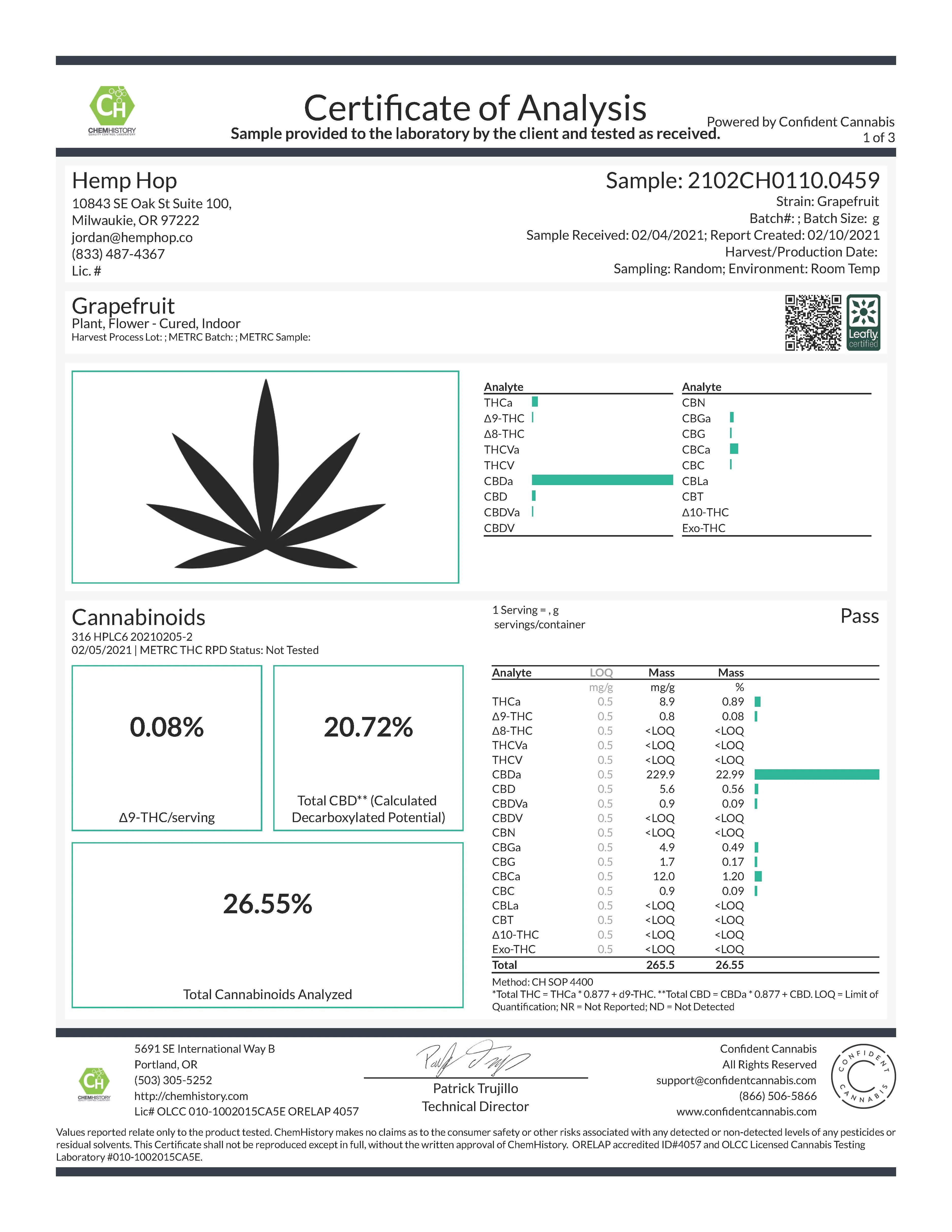 Indoor Grapefruit CBD Flower - Image 5