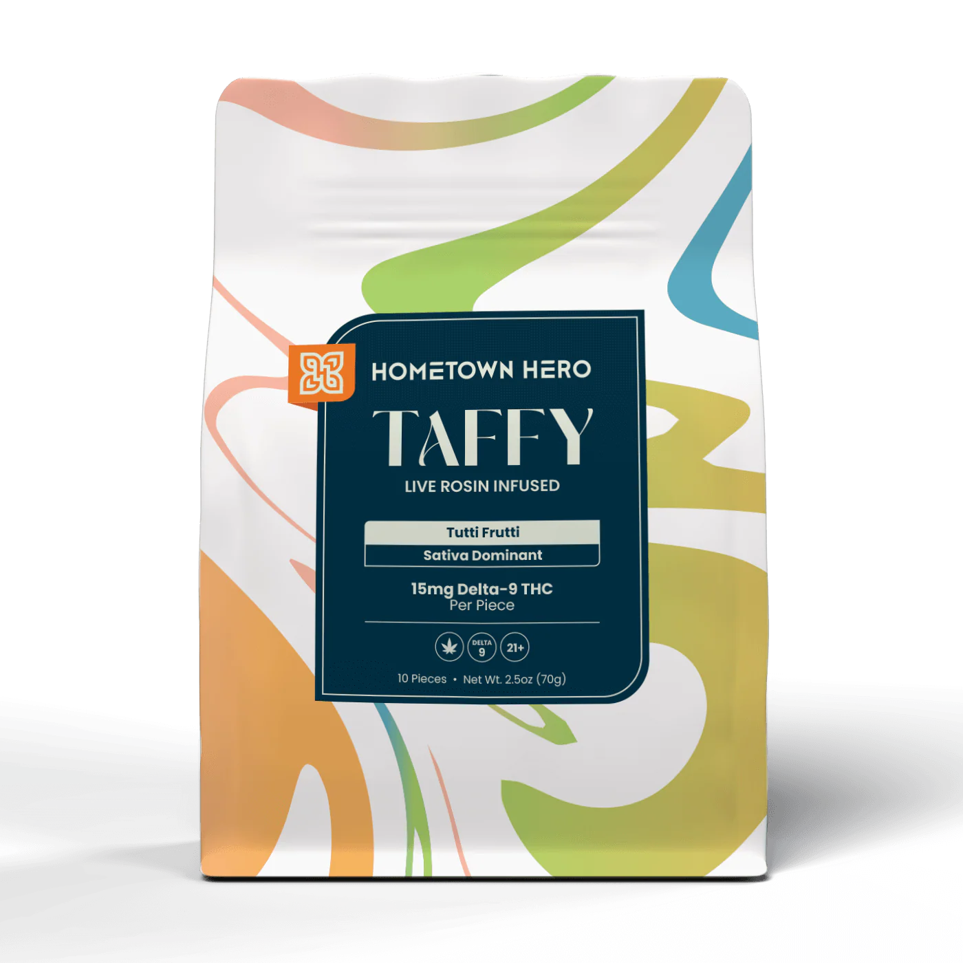 Hometown Hero Tutti Frutti Delta-9 Live Rosin Taffy 15mg THC - Image 2