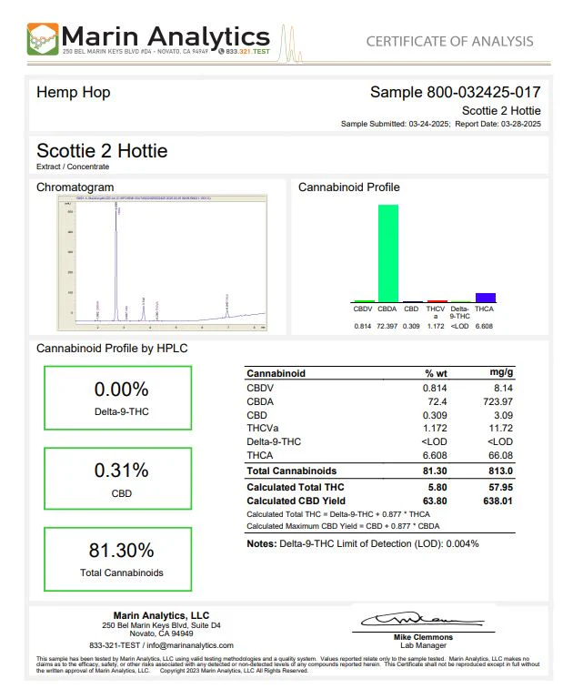 Scottie 2 Hottie CBDA:THCA Live Resin - Image 3